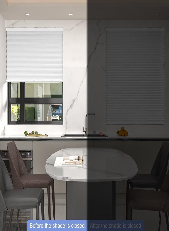 MYshade Cordless Cellular Window Shades No Tools No Drill Blackout Blinds for Indoor Windows Size 34" Wide X 72" Height White Room Darkening Window Blinds for Bedroom, Bathroom, Kitchen, Living Room - Image 2